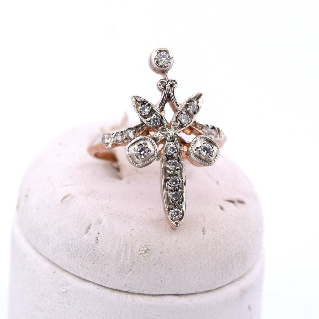 Nincs minimálár - Kargyűrű - 9 Kt Rózsa arany - 0.25ct. tw. Gyémánt (Természetes) #2.1