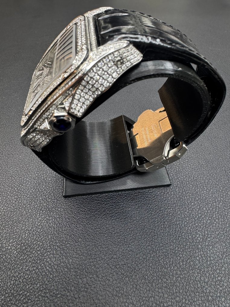 Cartier - Santos 100 - Custom diamonds - 2656 - Unisex - 2010-2020 #3.2