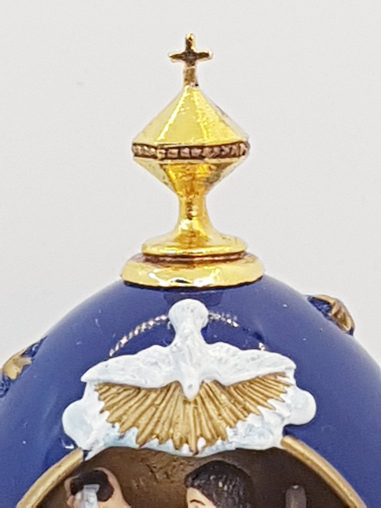 Αυγό Fabergé - Fabergé/Franklin Mint ''The Baptism'' with COA, original polystyrene and outer box - Πορσελάνη, Gold plated #3.2