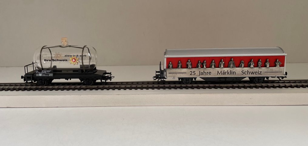 Märklin H0 - 44521 / 97701, 4735,929 / 98714 . - Modell tågvagn (2) - Special-Limited-Edition. 'Deras Schweiz, 25 år Märklin Schweiz'. 1997/98. - SBB-CFF-FFS . #1.0