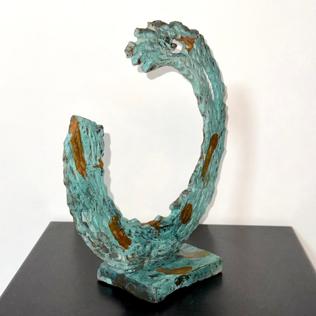 Abdoulaye Derme - Escultura, La Vague Éternelle - 24 cm - Bronce #1.0