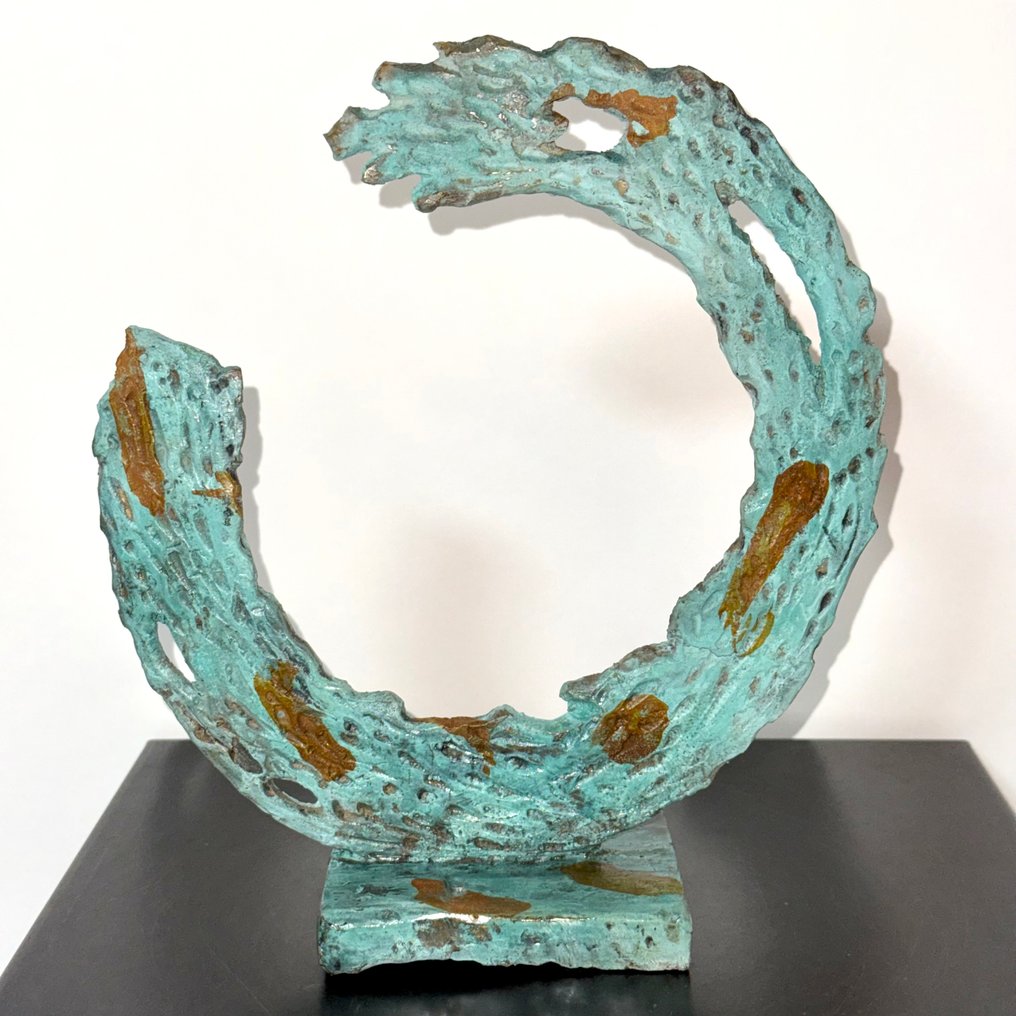 Abdoulaye Derme - Escultura, La Vague Éternelle - 24 cm - Bronce #1.0
