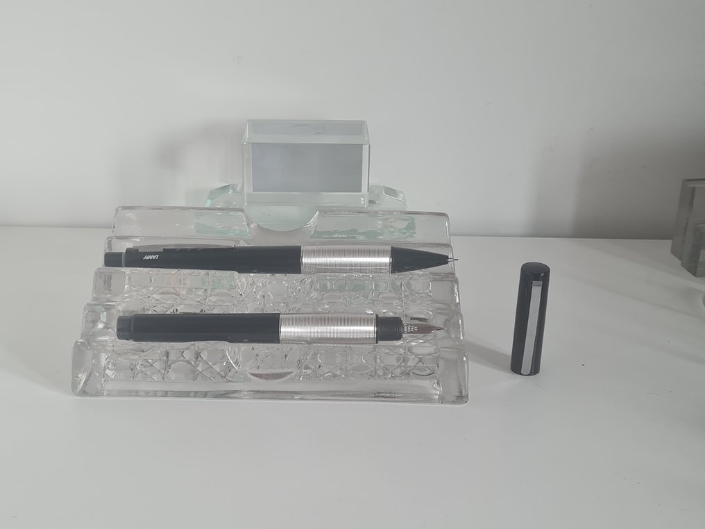 Lamy - Accent Brillant, plume en or 14 cts  (stylo à plume et porte-mine) avec étui en cuir - Pen set #1.0