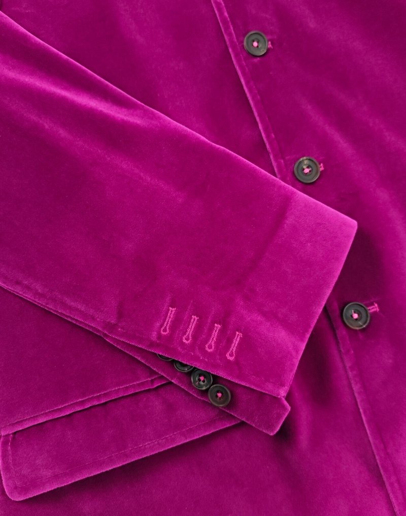 RUBINACCI NAPOLI RRP 1960€ "Vienna" Purple 5 Buttons Guru Jacket Velvet Cotton - 50 IT - 彩色運動上衣 - New with tags #4.3
