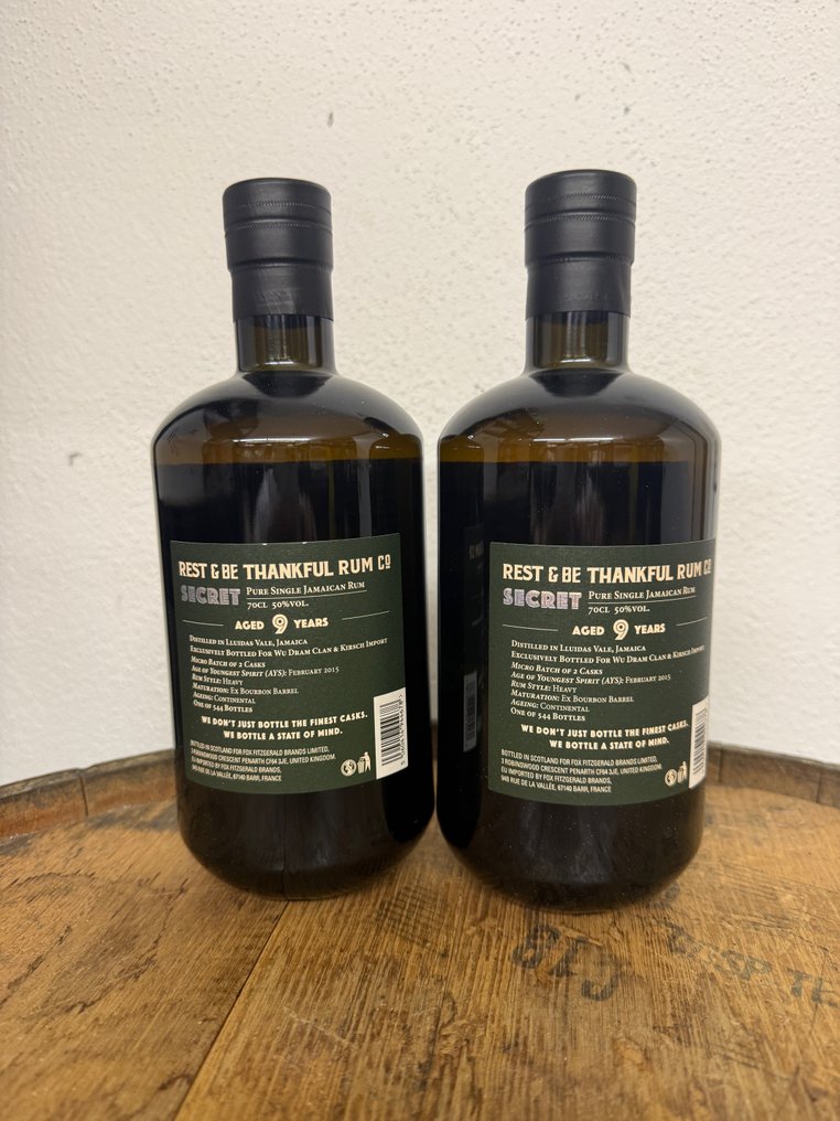 Worthy Park 2015 Rest & Be Thankful - for Kirsch   - b. 2024  - 70 cl - 2 botellas #3.2