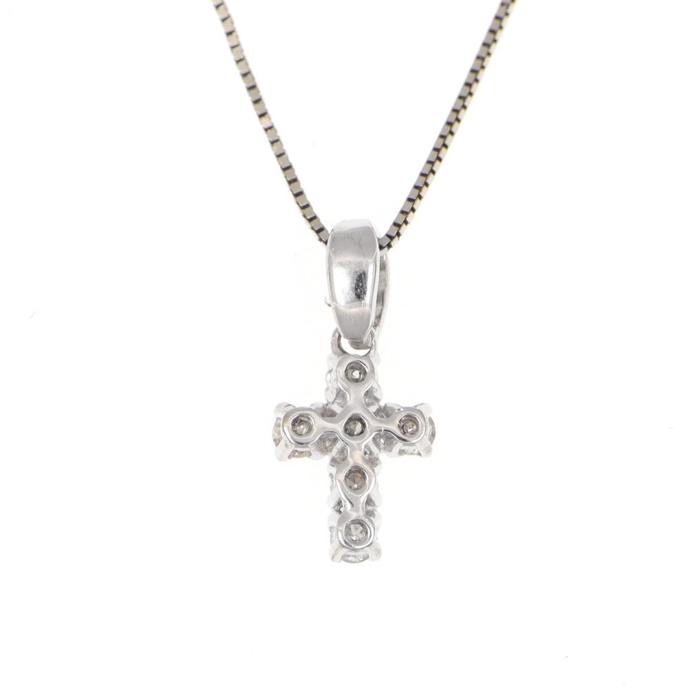 χωρίς τιμή ασφαλείας - Κολιέ - 18 καράτια Λευκός χρυσός Διαμάντι (Φυσικό)  #4.3