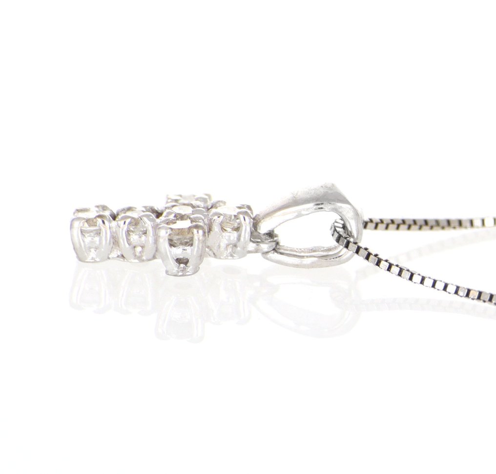 χωρίς τιμή ασφαλείας - Κολιέ - 18 καράτια Λευκός χρυσός Διαμάντι (Φυσικό)  #2.1