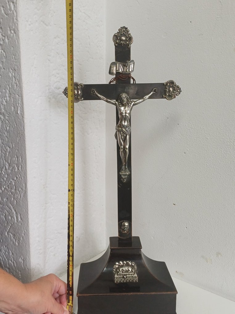 Kruis - hout zilver - 1940-1950 - 耶稣十字架 #2.1