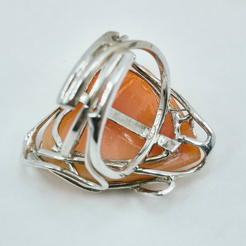 Silber - Ring - Handgestochener Cameo #3.2