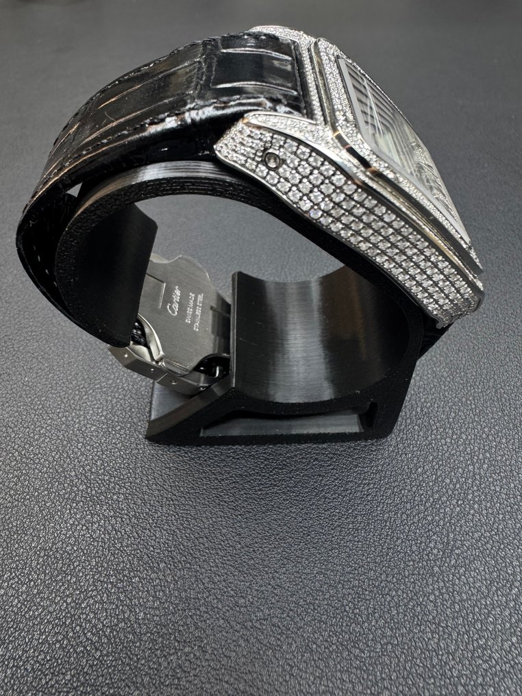 Cartier - Santos 100 - Custom diamonds - 2656 - Unisex - 2010-2020 #1.0