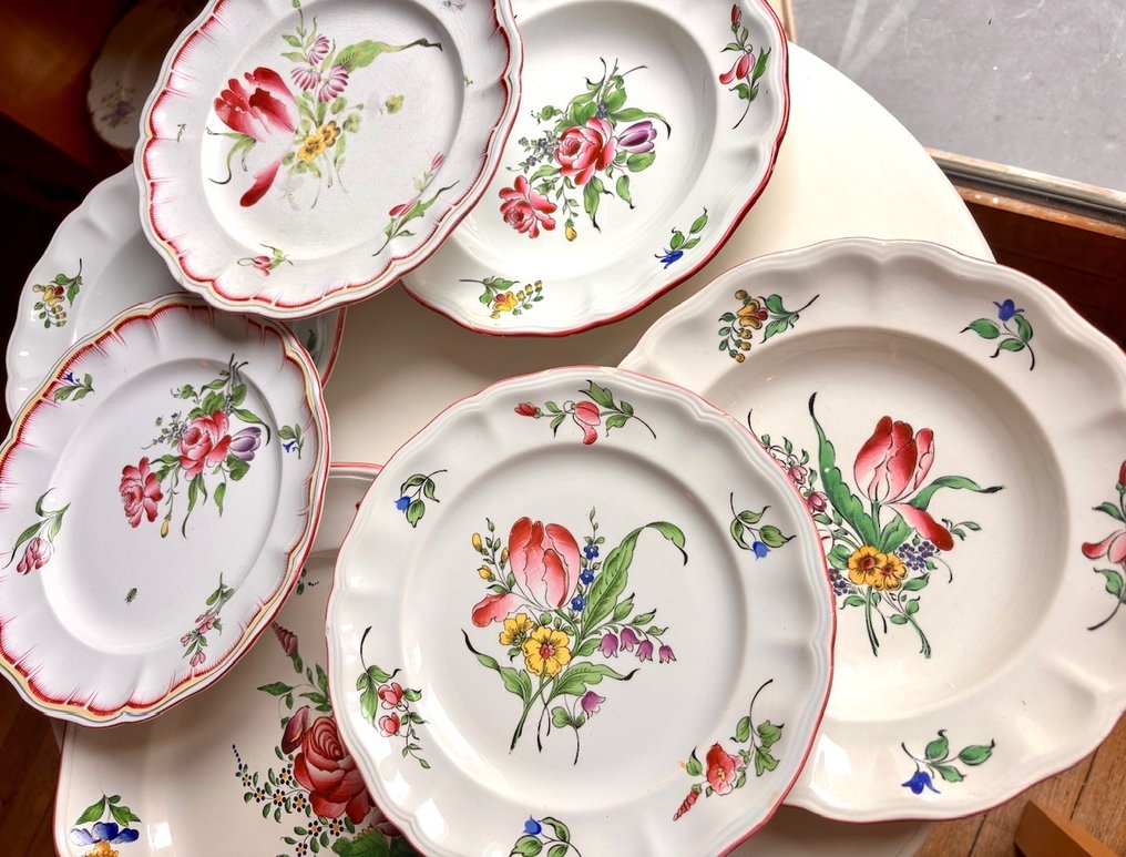 Keller et Guérin de Luneville - Plate (7) - Porcelain #1.0