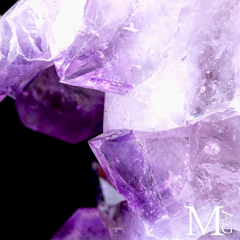 Wonderful Amethyst Heart - Natural Deep Purple Color - Extra Quality Quartz Druse - Altezza: 257 mm - Larghezza: 203 mm- 4295 g #4.3