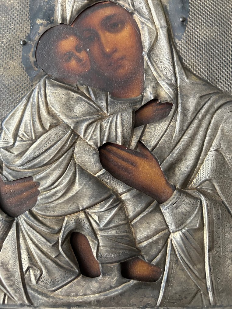 Icona - Madonna di Vladimir - Argento, Legno #2.1
