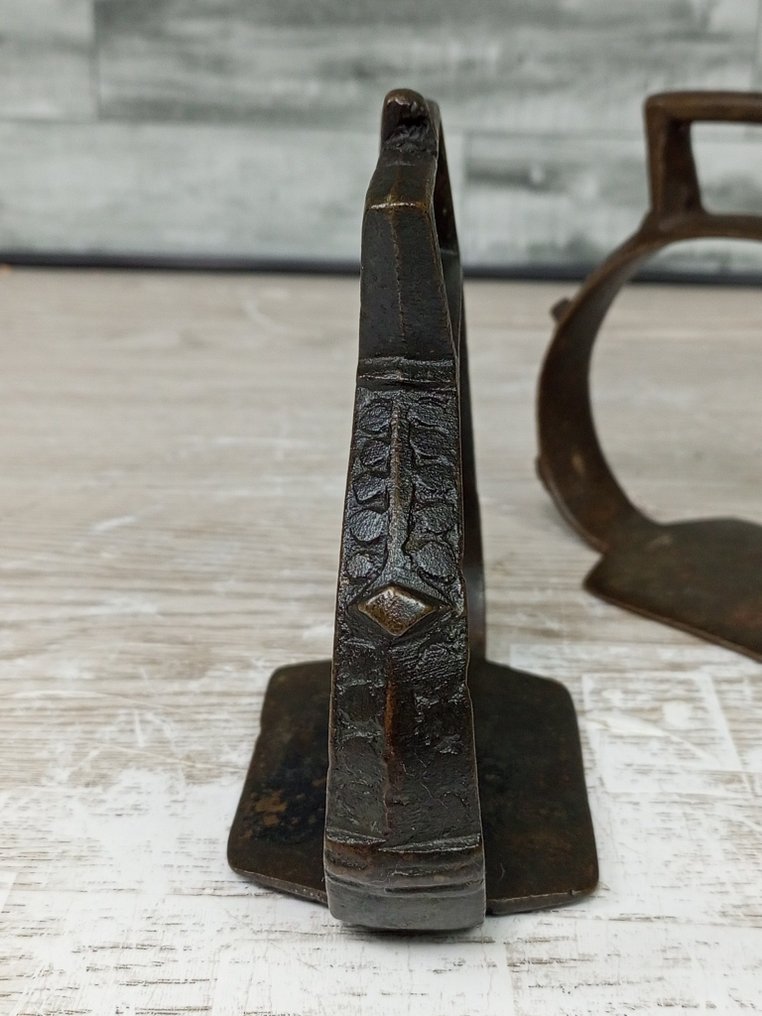 Antique Ottoman Bronze Stirrup - 无靠背长软椅 (2) - 黄铜色 - 青铜马镫 #4.3