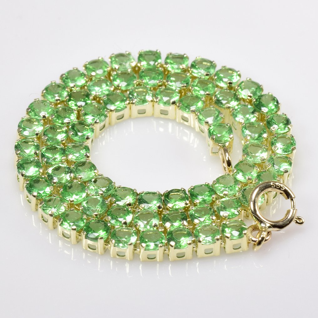 没有保留价 - 手镯 - 14K包金 黄金 - 3.21ct. tw. 沙弗莱石 #1.0