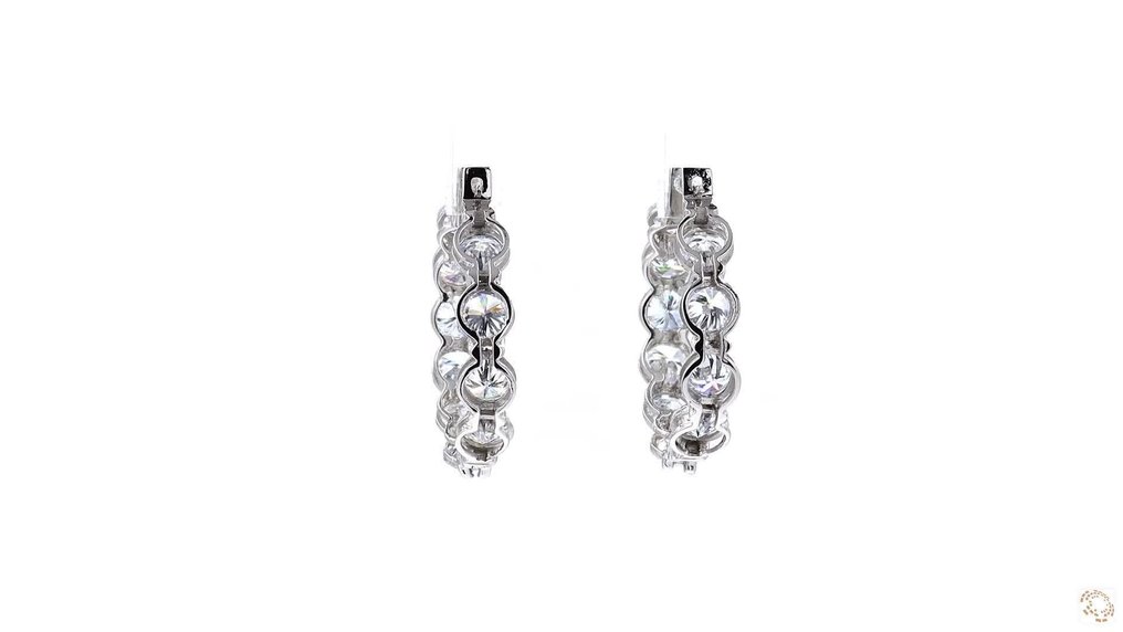 耳環 鉑金 - 5.02ct. tw. 鉆石 (實驗室培育) #1.0