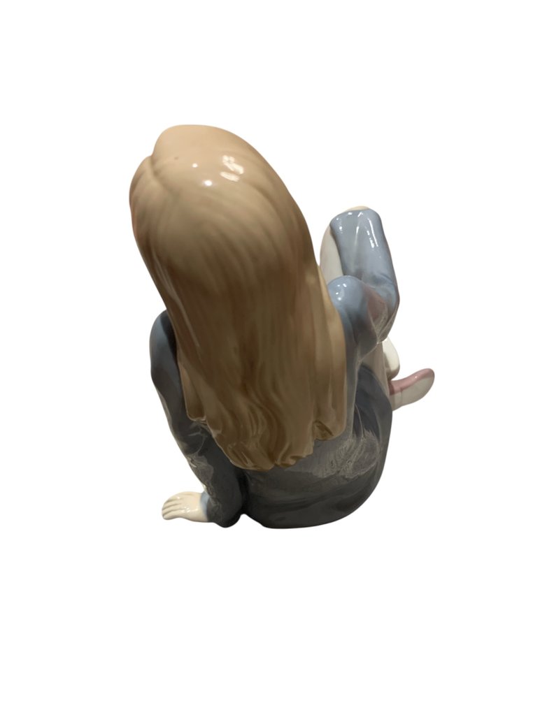 Lladró - 小塑像 - Ragazza seduta con cappello - 瓷器 #3.2