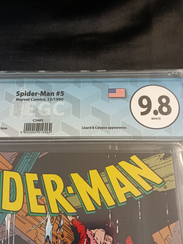 Spider-Man (Vol. 1) #5 - EGC 9.8 - Torment, part 5 - 1 Graded comic - EO - 1990 #1.0