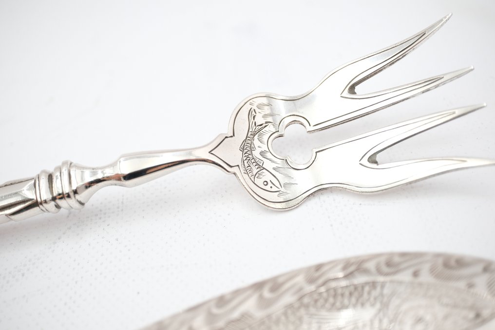 鱼餐具套装 - 银 #4.3