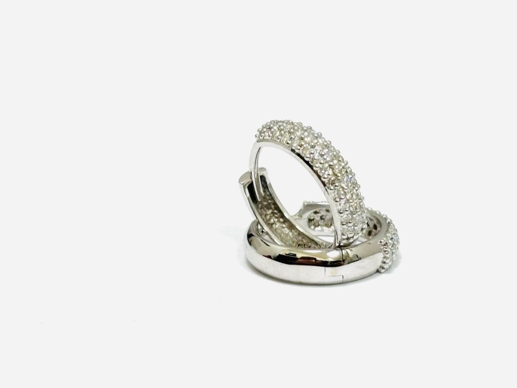 耳環 - 18 克拉 白金 -  1,15ct. tw. 鉆石 (天然)  - 意大利制造 #4.3