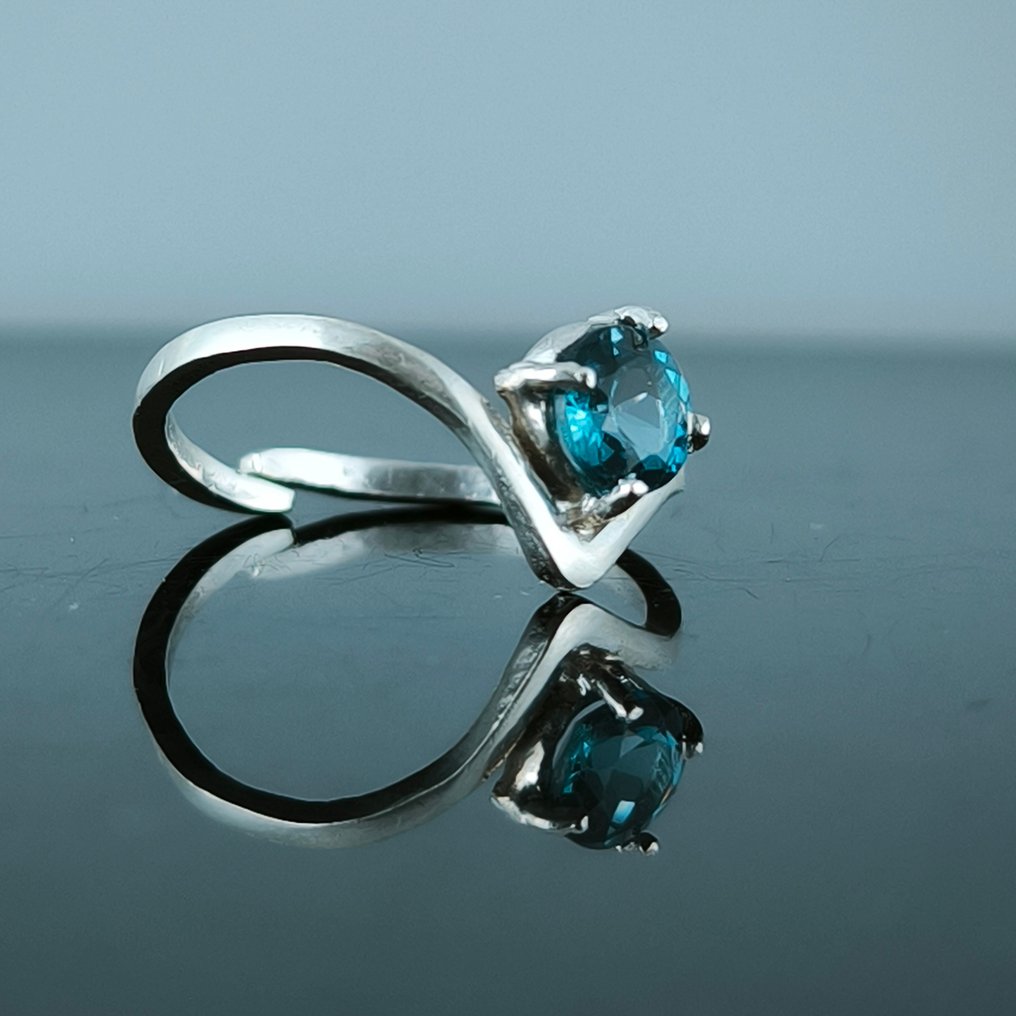 London Topaz Anello regolabile in argento sterling - Altezza: 10 mm- 1.89 g - (1) #1.0