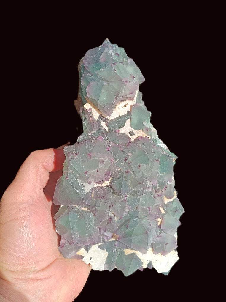 αλυσίδα φθορίου Κρύσταλλοι στη μήτρα - Ύψος: 22 cm - Πλάτος: 12 cm- 2041 g - (1) #1.0