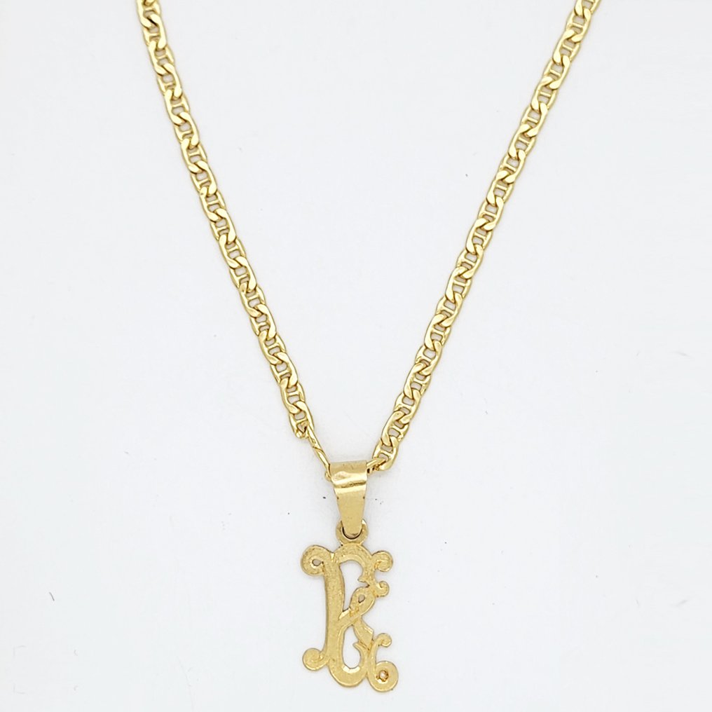 吊墜頸鏈 - 18 克拉 黃金 #2.1