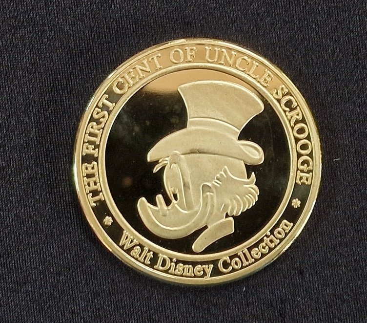 Uncle Scrooge - 1 Uncle Scrooge Première pièce limitée en or plaqué d'un cent N° 186 - Disney - 2000 #1.0