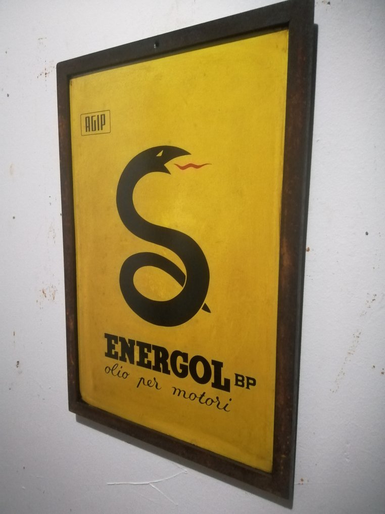 Agip energol - 广告标牌 - 1980 - 铁 #1.0