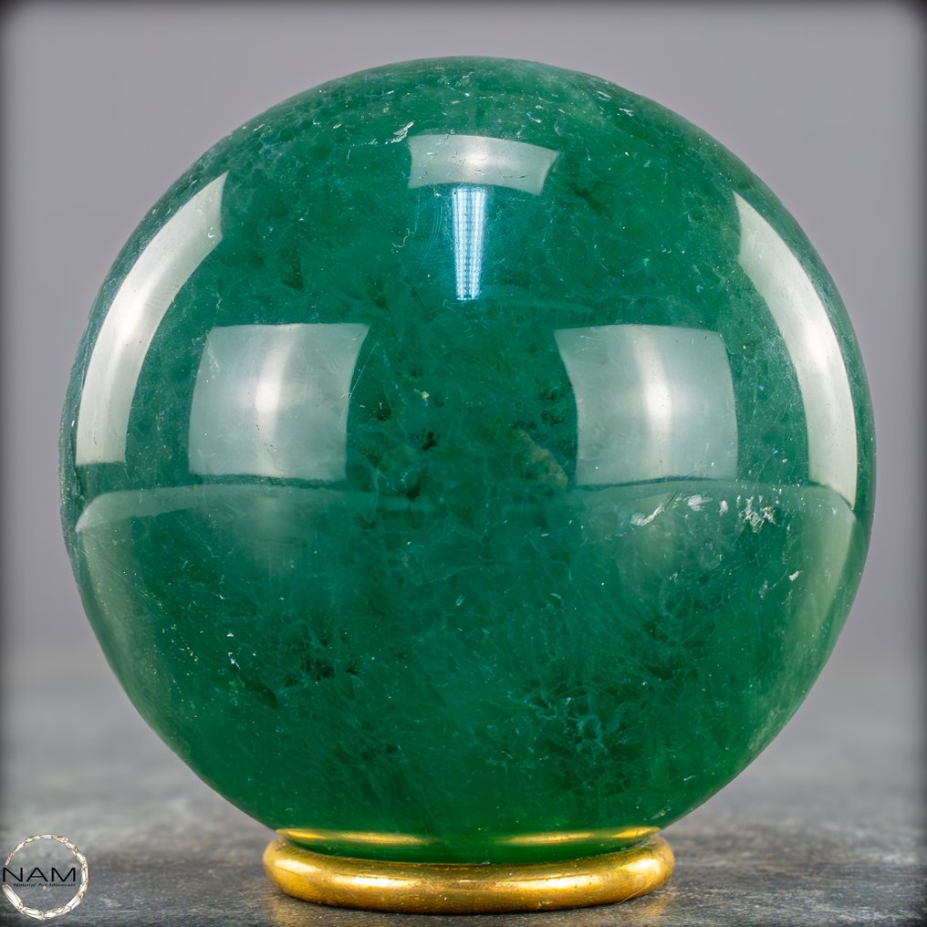 美丽的绿色萤石球体 Crystal，中国- 983.49 g #2.1