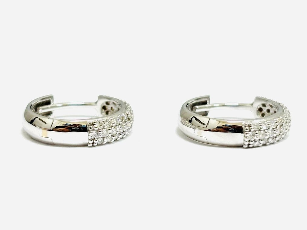 耳環 - 18 克拉 白金 -  1,15ct. tw. 鉆石 (天然)  - 意大利制造 #3.2