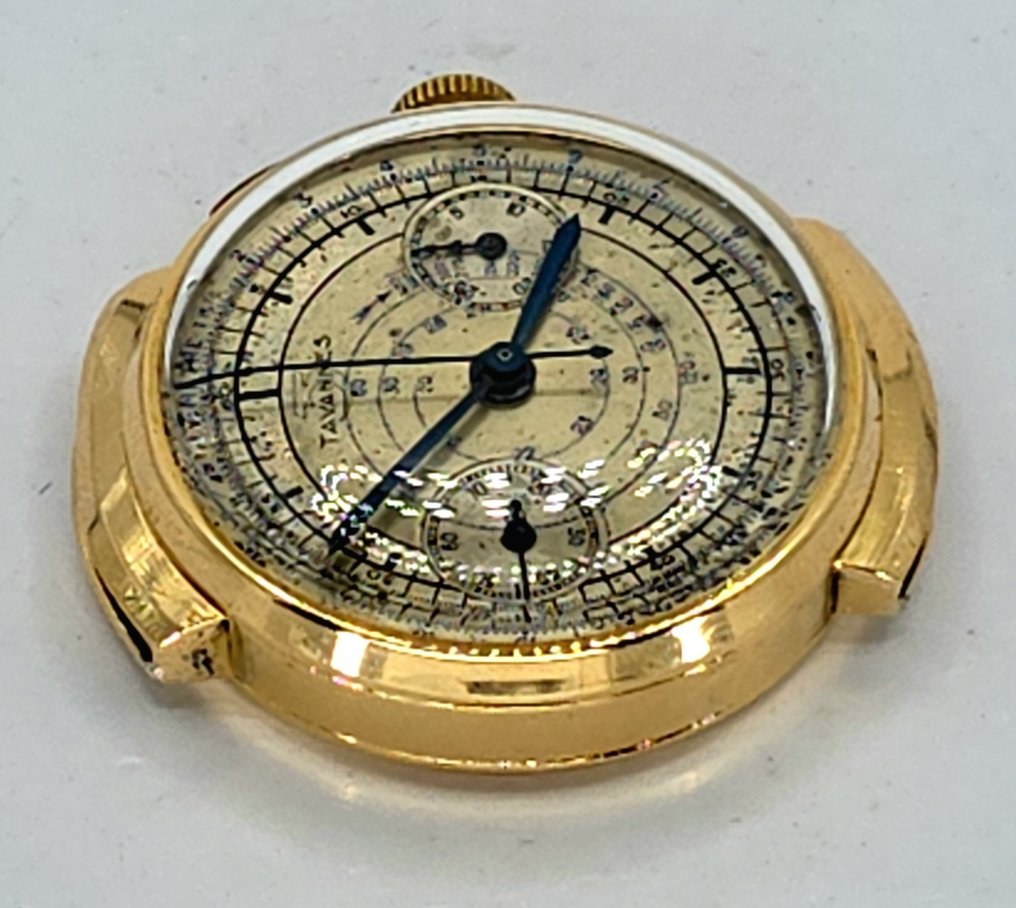 Tavannes - 18k Chronograph Armbanduhr - Kaliber Venus 150 - Originalzustand - Schweiz um 1940 - Schweiz um 1940 - Mænd - 1900-1949 #4.3
