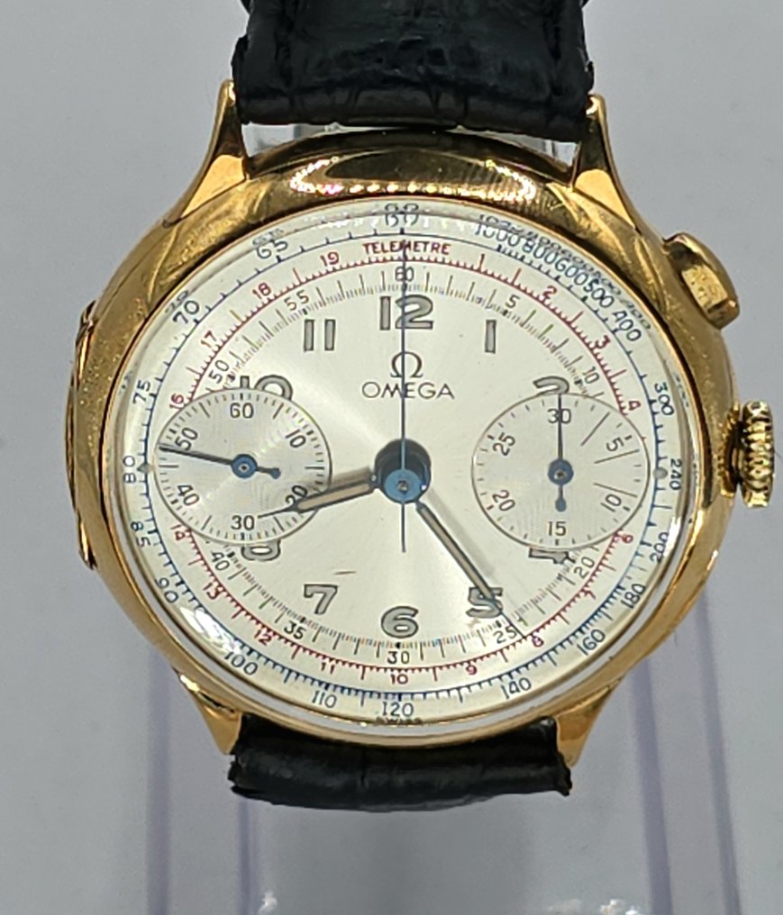 Omega - seltener 18Kt Chronograph - Oversize - Eigenkaliber 33,3  CHRO - Schweiz um 1939 - Homme - 1900-1949  #1.0