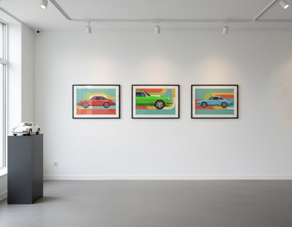 保时捷911复古艺术作品——全球限量版,编号并由艺术家签名。 - Porsche - Vintage Porsche 911 #4.3