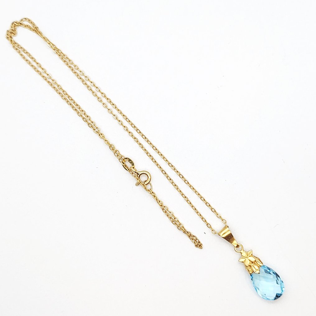 Collier avec pendentif - 18 carats Or jaune - 3.50ct. tw. Topaze #1.0