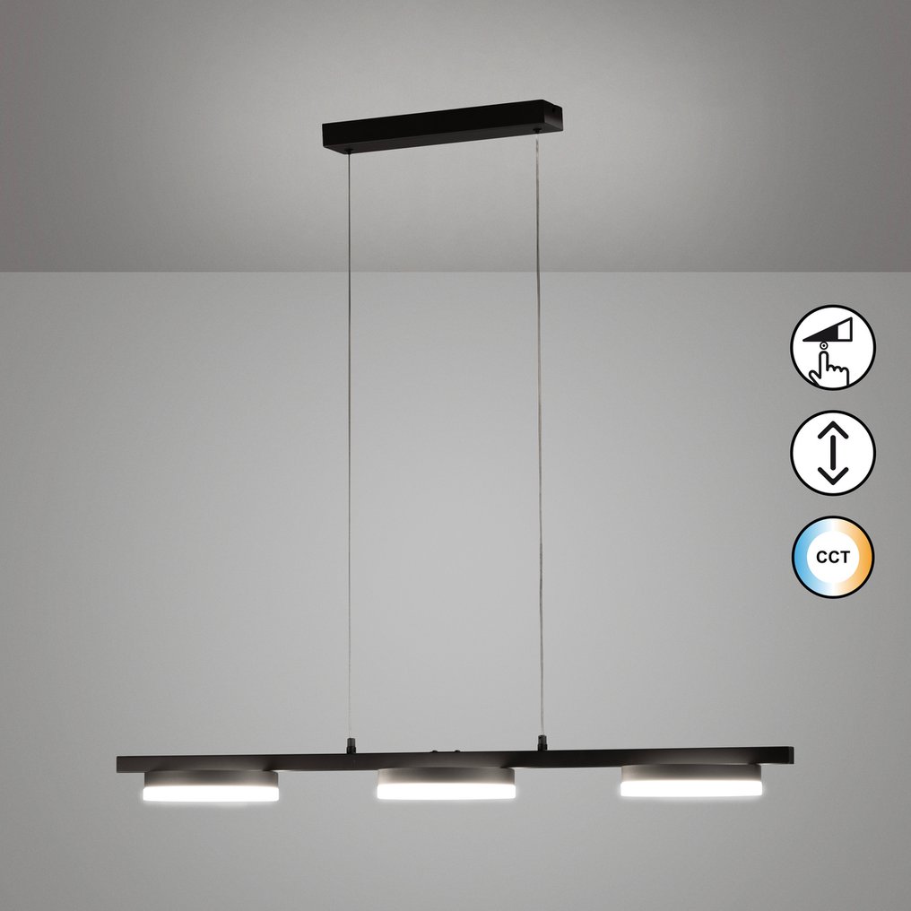 Fischer & Honsel - Lampada da soffitto a sospensione - Kiku - Black - Metallo #4.3