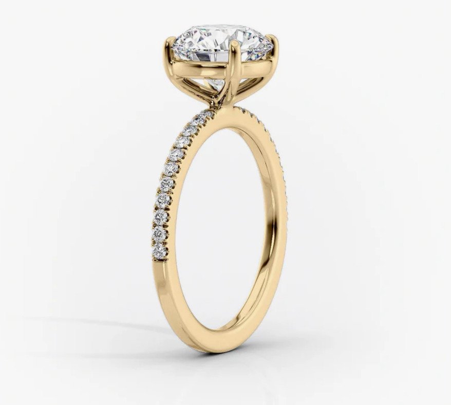 Fără preț de rezervă - Inel de logodnă - 14 ct. Aur galben - 1.16ct. tw. Diamant (Natural) - Diamant - I/VS2 #4.3