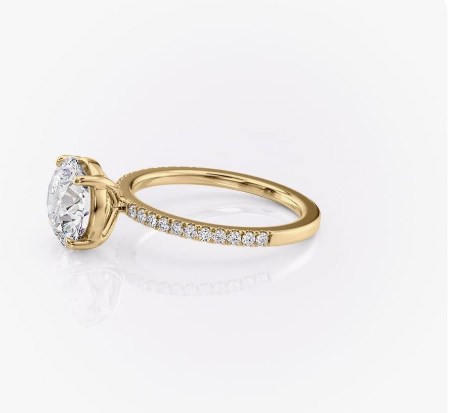 Fără preț de rezervă - Inel de logodnă - 14 ct. Aur galben - 1.16ct. tw. Diamant (Natural) - Diamant - I/VS2 #1.0