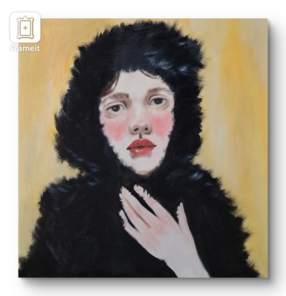 serena d'ambrosio - Donna con cappotto di pelliccia #1.0