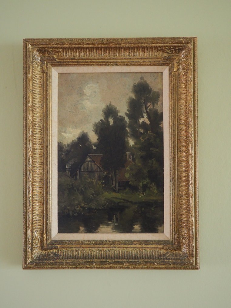 Willem Cornelis Rip (1856–1922) - Riverside Cottage among Trees #2.1