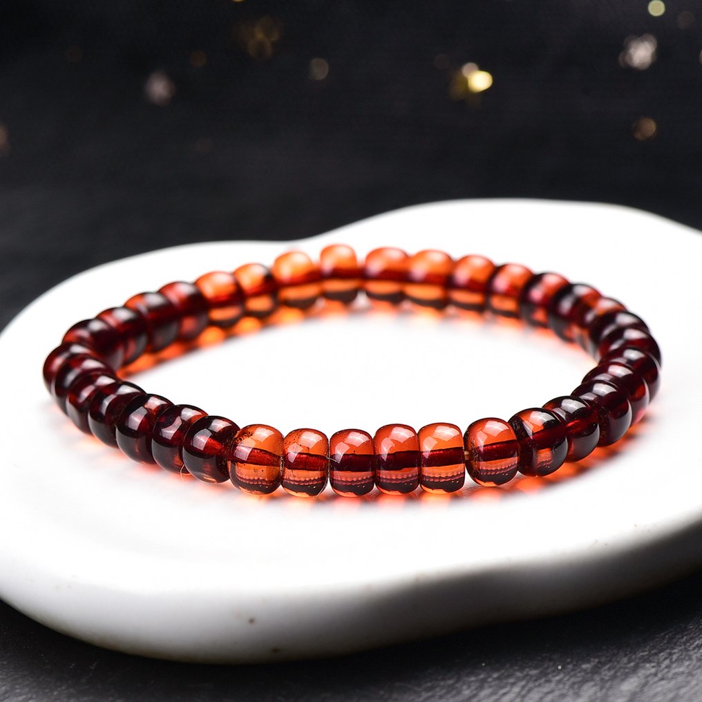 Χωρίς Αποθεματικό - Πιστοποιημένο από ALGT - Πολύ αποκλειστικό βραχιόλι από φυσικό κεχριμπάρι Ένα εύρημα με έντονα χρώματα και εξαιρετική διαύγεια.- 5.95 g #3.2