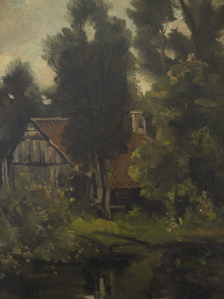 Willem Cornelis Rip (1856–1922) - Riverside Cottage among Trees #4.3