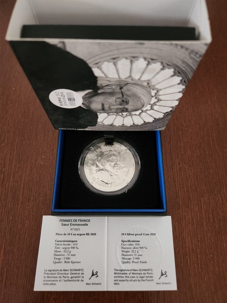 Γαλλία. 10 Euro 2020 "Soeur Emmanuelle" Proof  (χωρίς τιμή ασφαλείας) #1.0