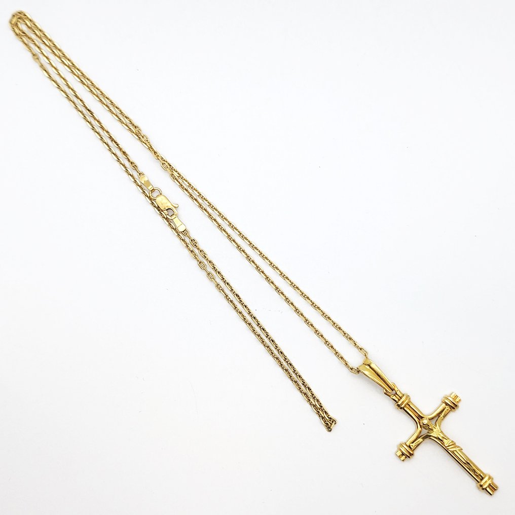 Ketting met hanger - 18 karaat Geel goud #1.0