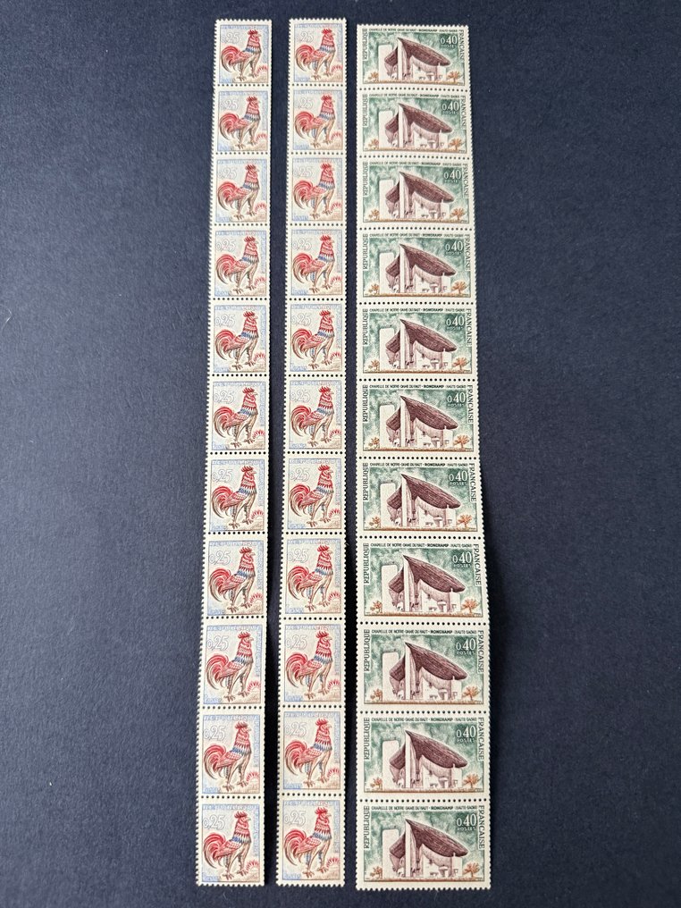 法国  - Roulettes 1331（其中两个绿色号码在公鸡上）全新 ** - TB #1.0