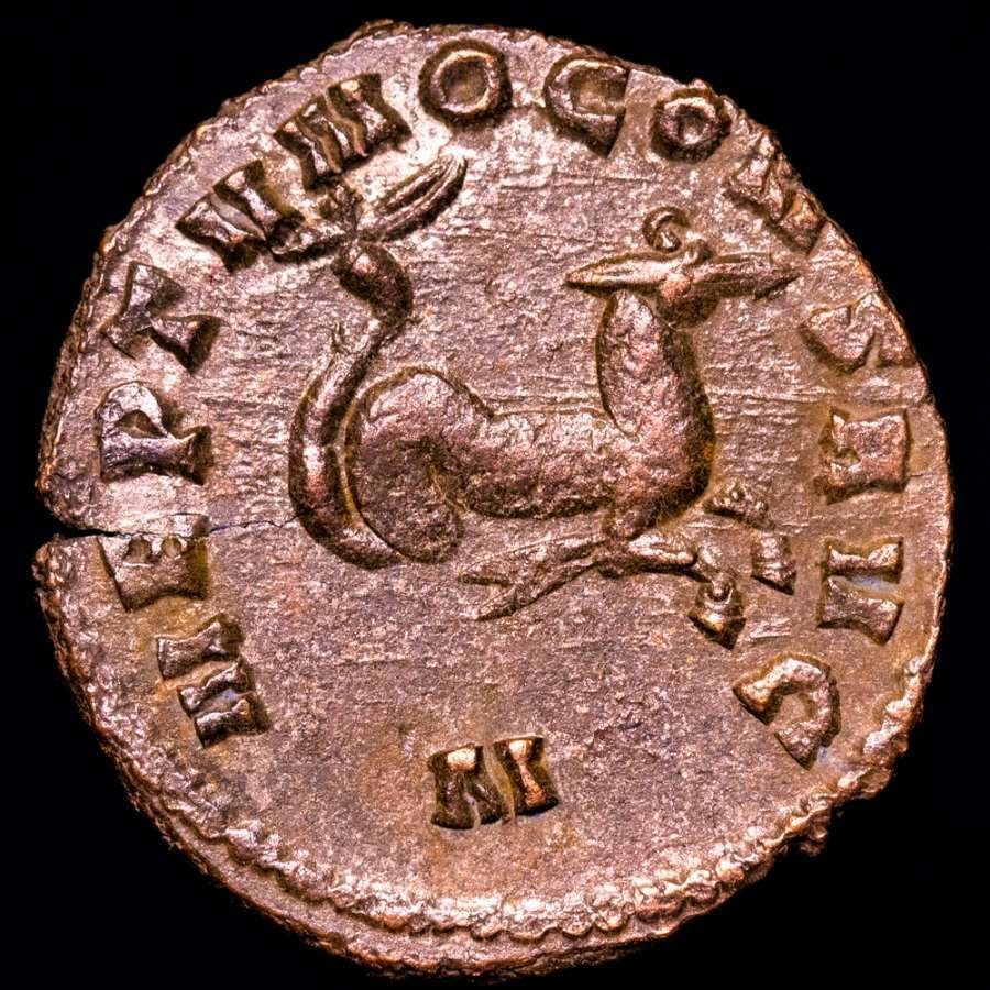 罗马帝国. 加利纳斯 （253-268）. Antoninianus Rome mint. NEPTVNO CONS AVG, hippocampus right; N.  (没有保留价) #1.0