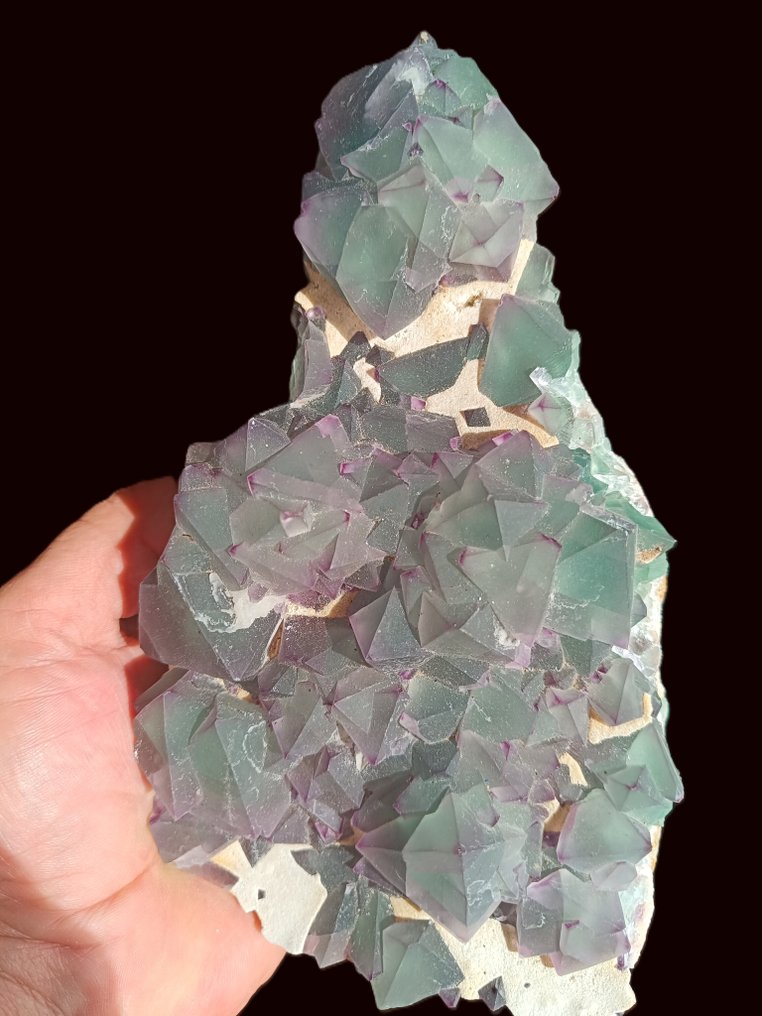 αλυσίδα φθορίου Κρύσταλλοι στη μήτρα - Ύψος: 22 cm - Πλάτος: 12 cm- 2041 g - (1) #4.3