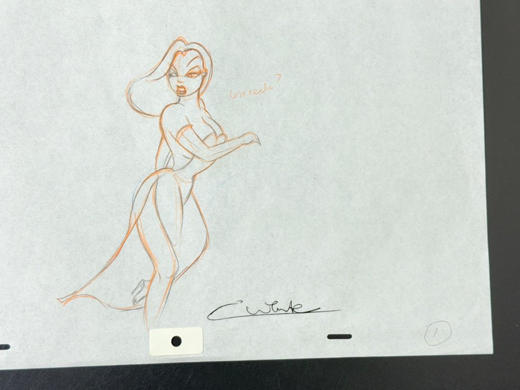 Who Framed Roger Rabbit (1988) - 1 Original animation drawing of Jessica Rabbit, signed by an animator! #2.1