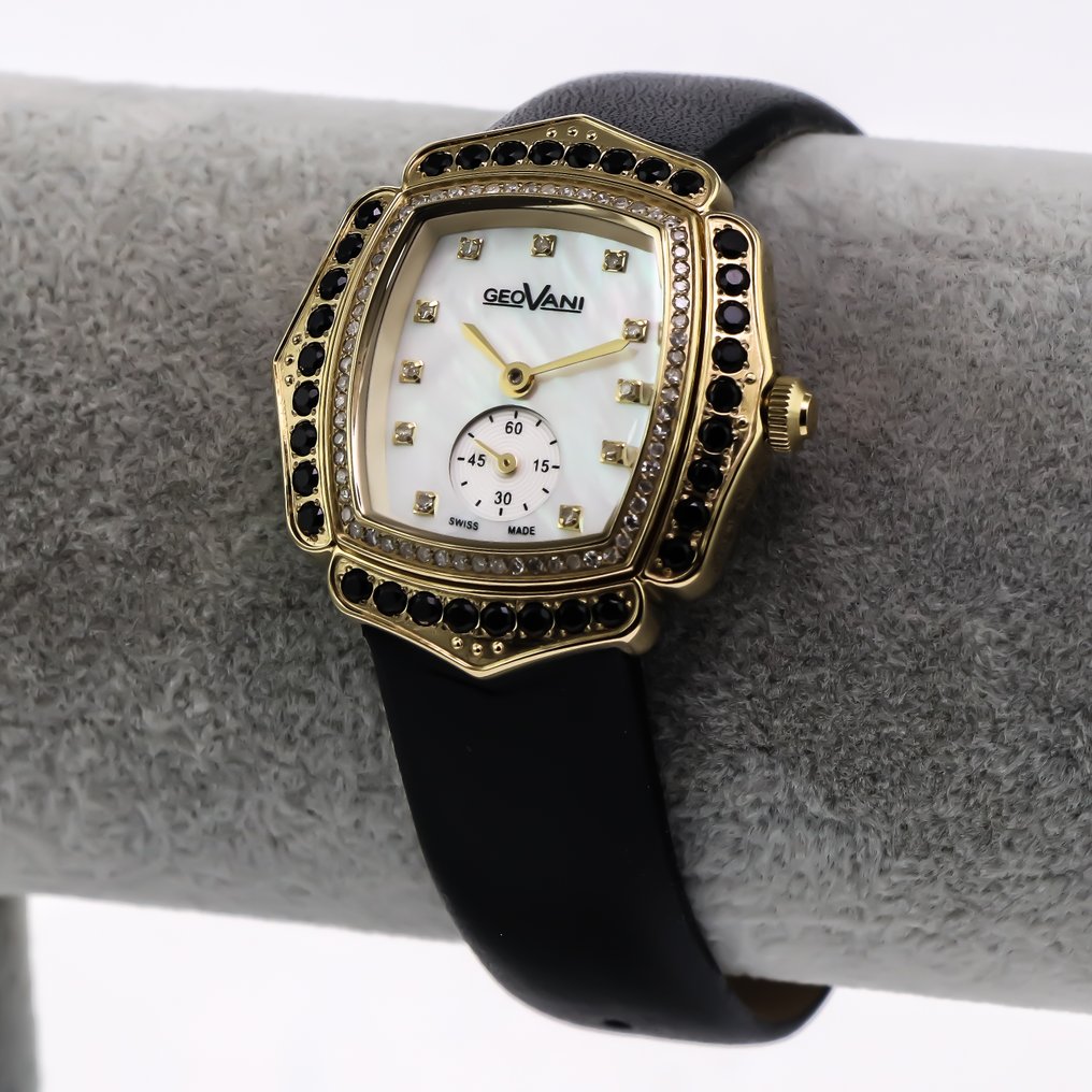 Geovani - Diamond Swiss Watch - GOL593-GL-D-7 - Black strap - Ingen reservasjonspris - Dame - 2010-2020 #2.1