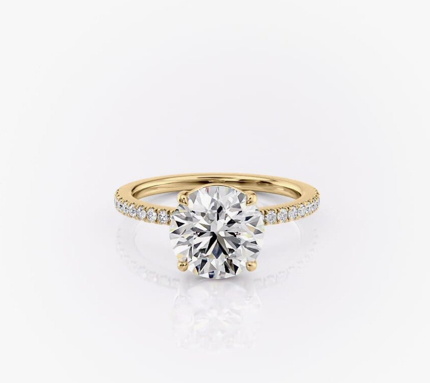 Fără preț de rezervă - Inel de logodnă - 14 ct. Aur galben - 1.16ct. tw. Diamant (Natural) - Diamant - I/VS2 #1.0